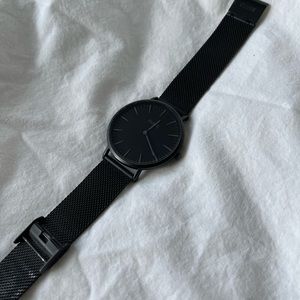 Cluse Matte Black Stainless Steel Minimalistic Watch